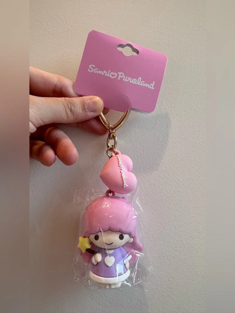 Pink Little Twin Stars Keychain - Kids Accessory